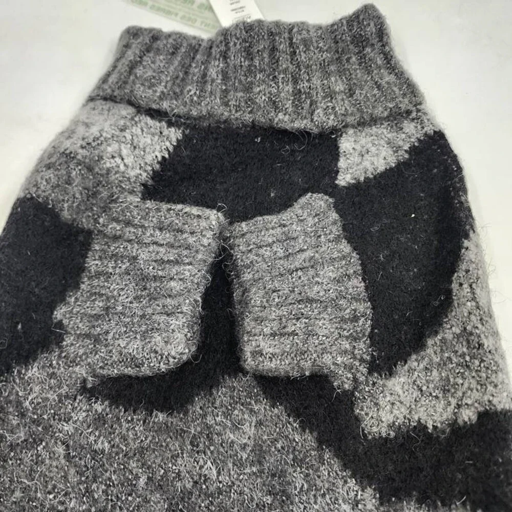 Aqua Pet Polyester-Blend Camouflage Pattern Dog Sweater Small Grey